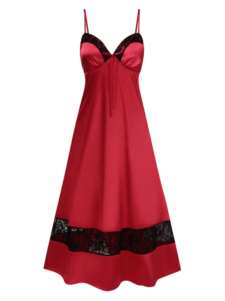 [Pre-Sale] Red 1930s Lace Satin Nightdress