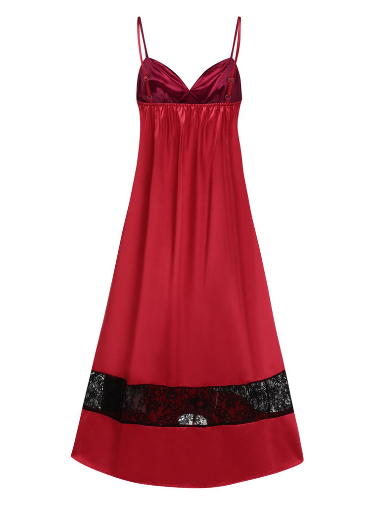 [Pre-Sale] Red 1930s Lace Satin Nightdress