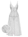 1930s Heart Dot Lace Spaghetti Straps Nightgown