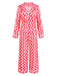 [Pre-Sale] Pink 1960s Lapel Wave Stripe Pajamas