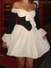 Black & White 1950s Off-Shoulder Skater Dress