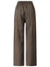 Brown 1940s Stripes Straight-Leg Pants