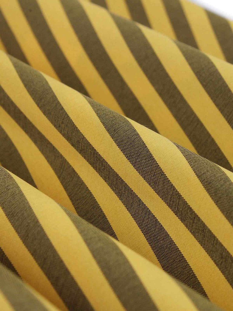 Yellow 1950s Bow Striped Swing Dress