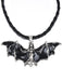 Black Retro Halloween Bat Necklace