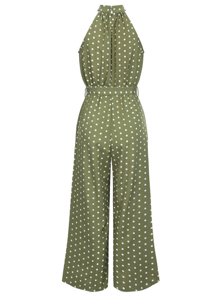 1930s Polka Dot Belt Jumpsuit | Retro Stage