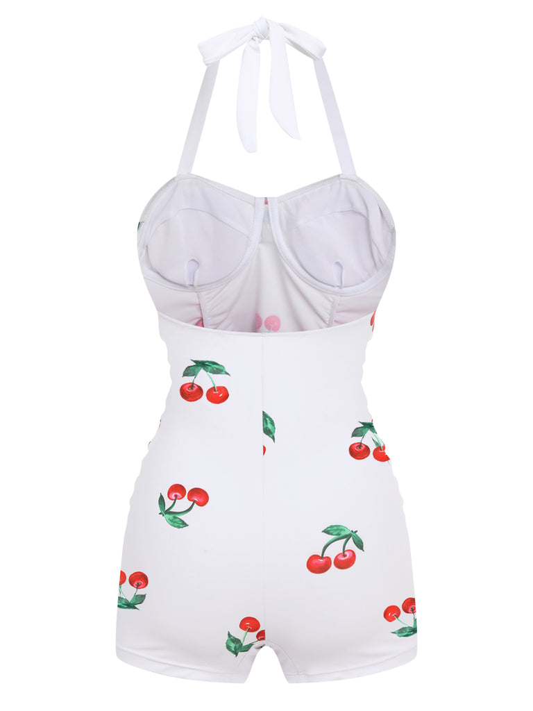 Trippy Sour Cherry One-piece Swimsuit, Cherry Swimsuit, Goth