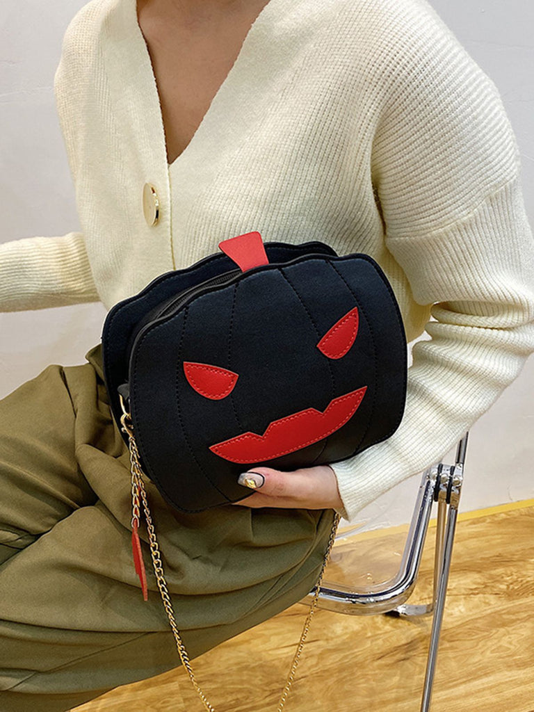 Retro Halloween Pumpkin Shoulder Bag