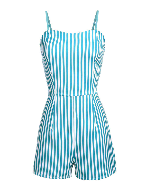 Turquoise 1950s Stripes Romper & Skirt | Retro Stage