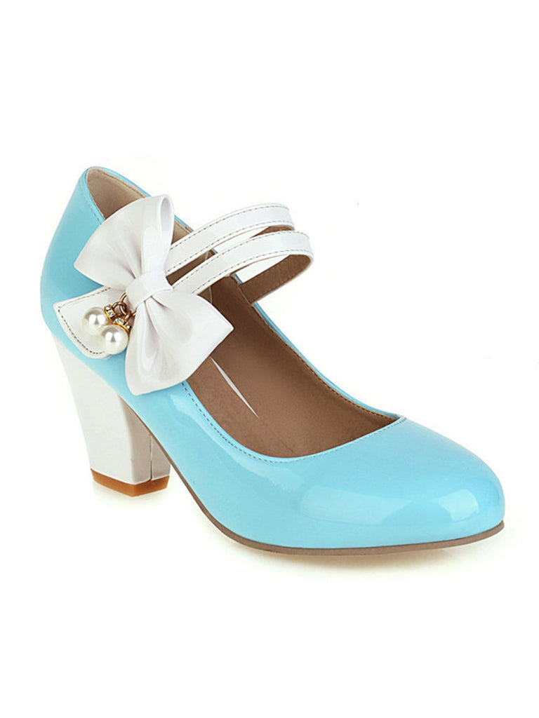 Straps Bowknot High Heels Shoes