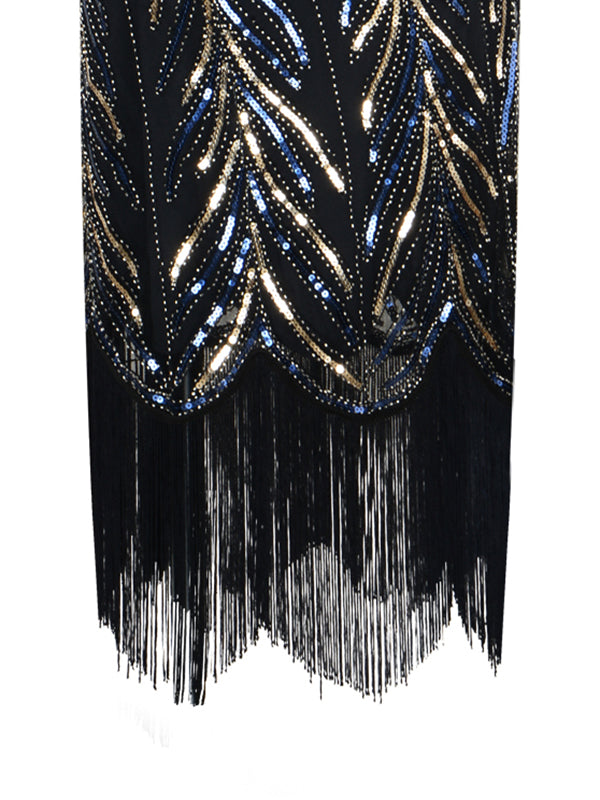 1920s Sequined Tassels Flapper Dress