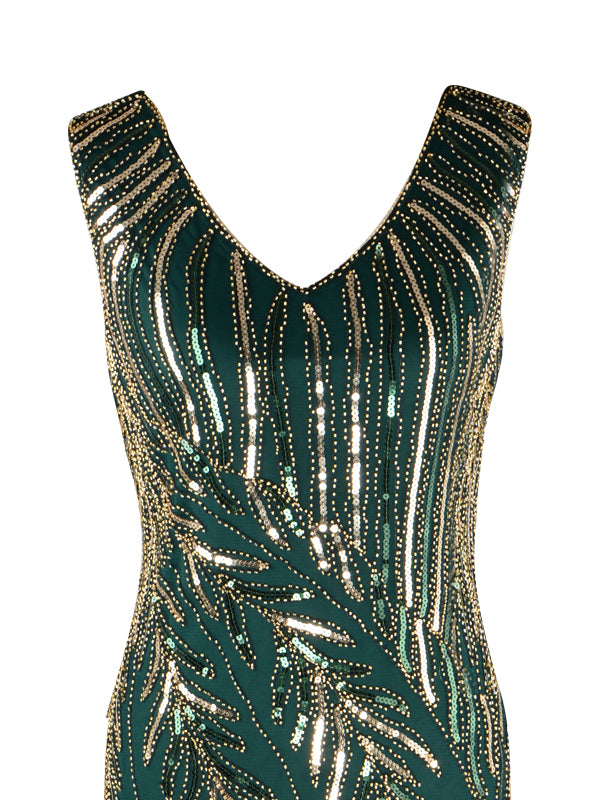 1920s Sequined Tassels Flapper Dress