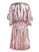 Pink 1920s Sequined Flare Sleeve Dress