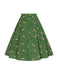 2PCS Green 1950s Horse Blouse Top & Skirt