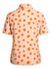 Orange 1960s Floral Short Sleeves Shirt