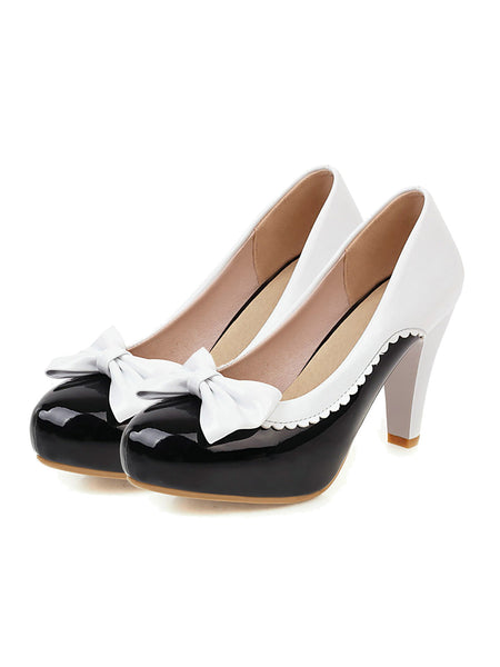 Retro Bowknot High Heels Shoes | Retro Stage