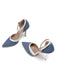 Retro Fabric Pointed High Heel Shoes