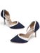 Retro Fabric Pointed High Heel Shoes