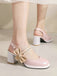 Retro Pearl Décor Sling Back Shoes