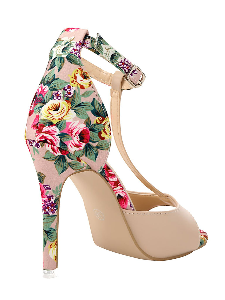 Floral High Wedge Heels – Kinky Cloth