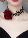 Retro Rose Flannel Flower Velvet-Necklace