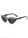 Vintage Rehinestone Geometric Frame Sunglasses