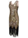 1920s Floral Beaded Flapper Dress