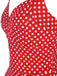 1950s Polka Dot Halter Swing Dress