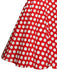 Red 1950s Polka Dot Swing Dress