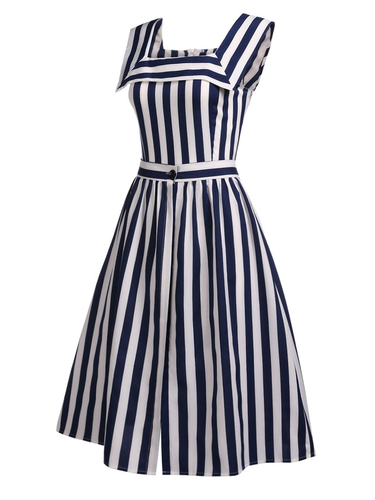 Navy 1950s Stripes Sailor Romper & Skirt | Retro Stage