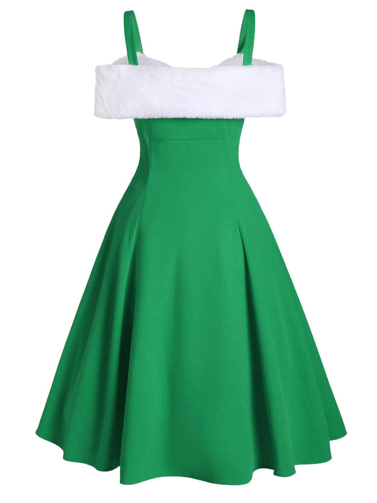 1950S Bow Cold Shoulder Swing Dress – Retro Stage - Chic Vintage Dresses  And Accessories