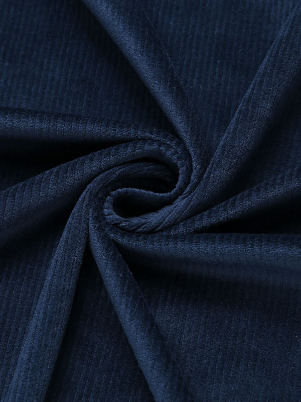 Navy blue 1950s Velvet Long Coat | Retro Stage