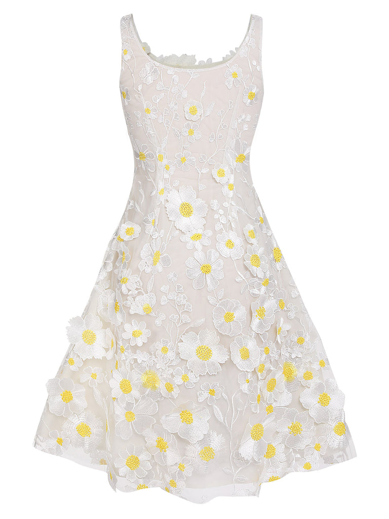DAISY Summer Dress in White, By LVG