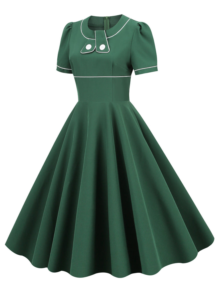 Dark green vintage dress best sale