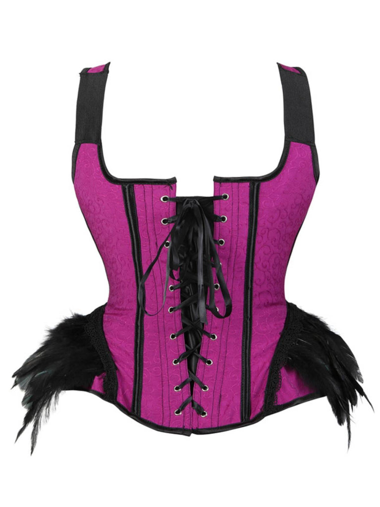 Steampunk Gothic Lace Feather Corset – Retro Stage - Chic Vintage ...