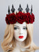 Halloween Red Roses Crown Headband