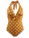 Halter Polka Dot One-Piece Swimsuit