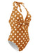 Halter Polka Dot One-Piece Swimsuit