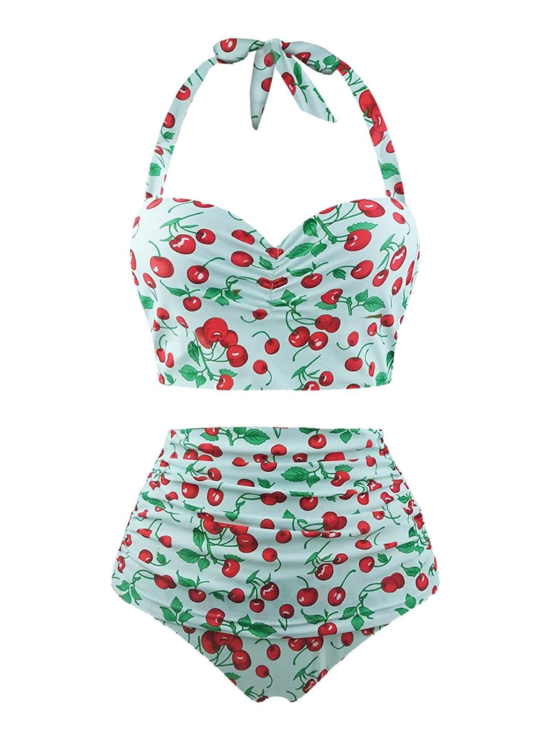 [Pre-Sale] Retro 1950s Cherry Summer Halter Swimsuit