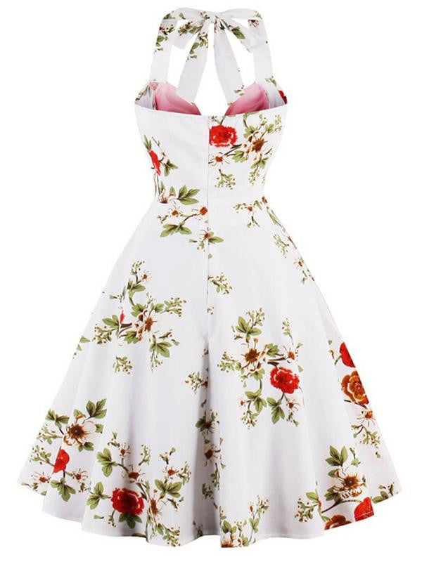 1950s Halter Floral Swing Dress | Retro Stage